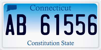 CT license plate AB61556