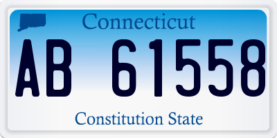 CT license plate AB61558