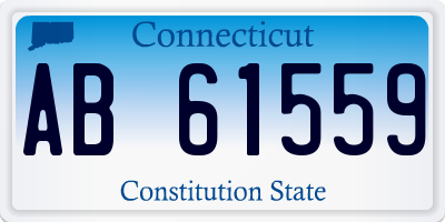 CT license plate AB61559