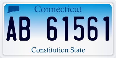 CT license plate AB61561