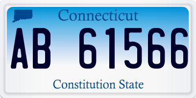 CT license plate AB61566