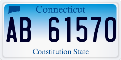 CT license plate AB61570