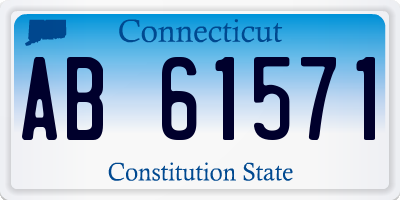 CT license plate AB61571