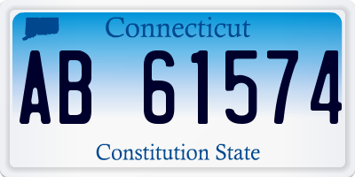 CT license plate AB61574