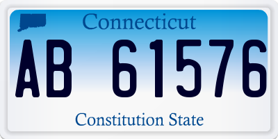 CT license plate AB61576