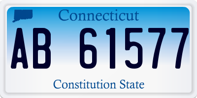 CT license plate AB61577