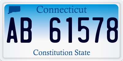 CT license plate AB61578