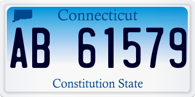 CT license plate AB61579