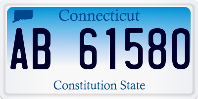 CT license plate AB61580