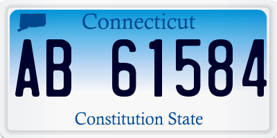 CT license plate AB61584