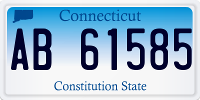 CT license plate AB61585