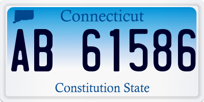 CT license plate AB61586