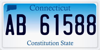 CT license plate AB61588