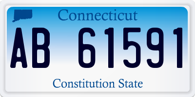 CT license plate AB61591