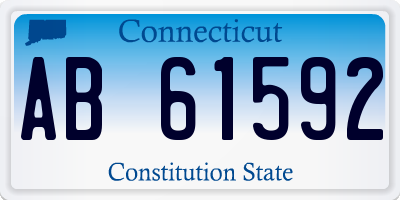 CT license plate AB61592