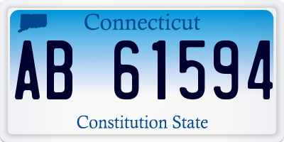 CT license plate AB61594