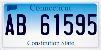 CT license plate AB61595