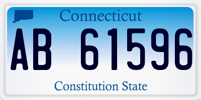 CT license plate AB61596