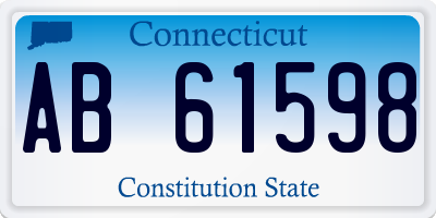 CT license plate AB61598