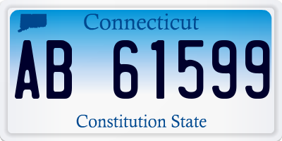 CT license plate AB61599