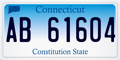 CT license plate AB61604