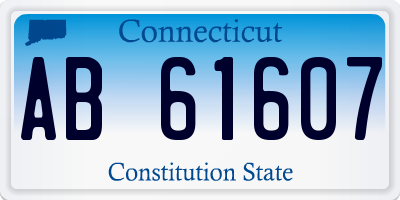 CT license plate AB61607