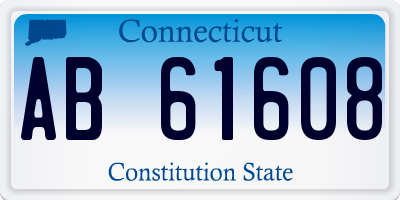 CT license plate AB61608