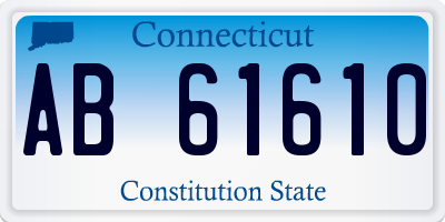 CT license plate AB61610