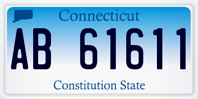 CT license plate AB61611