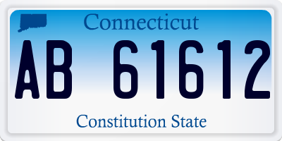 CT license plate AB61612