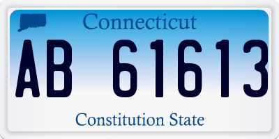 CT license plate AB61613