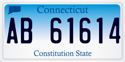 CT license plate AB61614