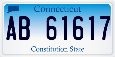 CT license plate AB61617