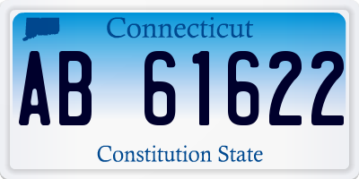 CT license plate AB61622