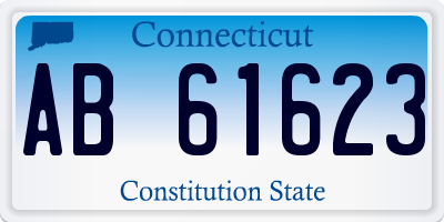 CT license plate AB61623