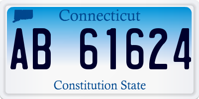 CT license plate AB61624