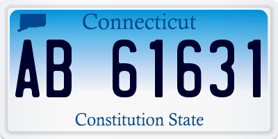 CT license plate AB61631