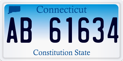 CT license plate AB61634