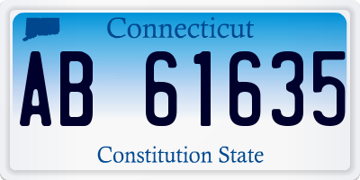 CT license plate AB61635