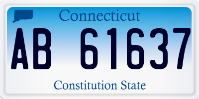 CT license plate AB61637