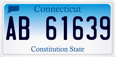 CT license plate AB61639