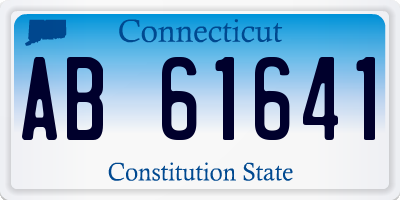 CT license plate AB61641