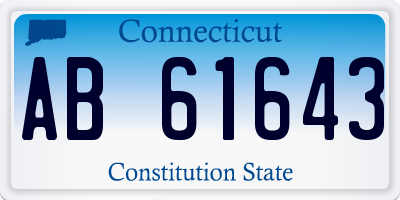 CT license plate AB61643