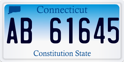 CT license plate AB61645