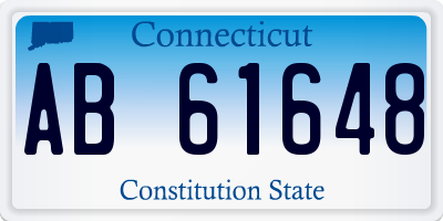 CT license plate AB61648