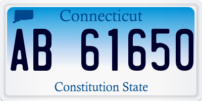 CT license plate AB61650