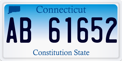 CT license plate AB61652