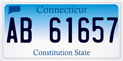 CT license plate AB61657