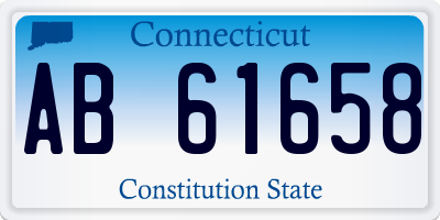 CT license plate AB61658