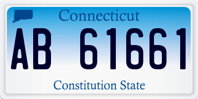 CT license plate AB61661